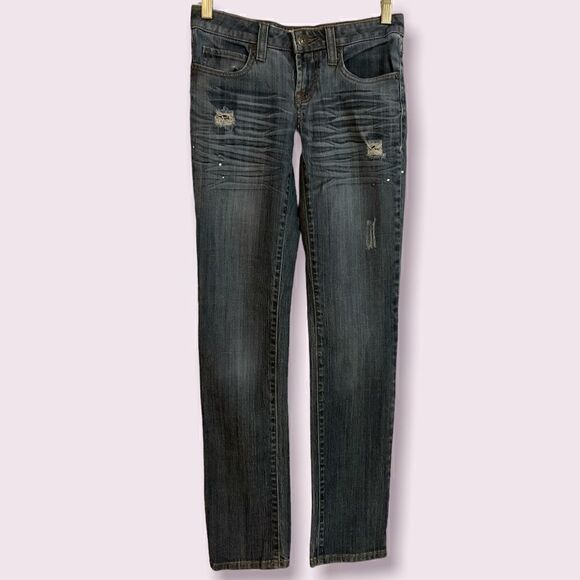 Mudd Denim - MUDD Vintage Womens Juniors Straight Leg Jeans